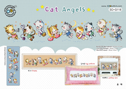Cross stitch chart Cat Angels - Soda Stitch