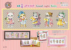 Cross stitch chart Good Night Kitty - Soda Stitch