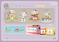 Cross stitch chart Four Seasons Bunny - Soda Stitch
