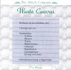Waste Canvas  17x34 cm - The Stitch Company