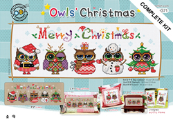 Cross Stitch Kit Owls' Christmas - The Stitch Company