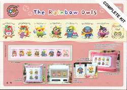 Cross stitch kit The Rainbow Owls - The Stitch Company