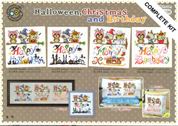 Cross stitch kit Halloween, Christmas & Birthday - The Stitch Company