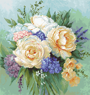 Petit Point stitch kit Floral Bouquet - Luca-S