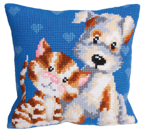 Cushion cross stitch kit Les Amis - Collection d'Art