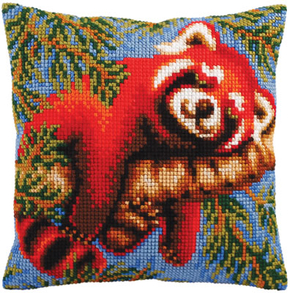 Cushion cross stitch kit Red Panda - Collection d'Art