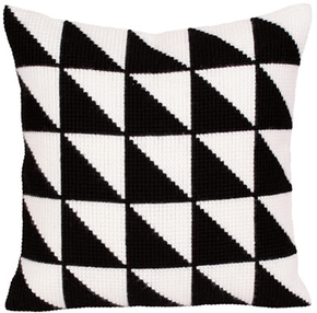 Kussen borduurpakket Black-and-white - Collection d'Art