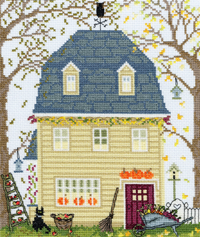 Cross stitch kit New England Homes - Fall - Bothy Threads
