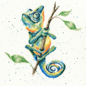 Cross stitch kit Hannah Dale - One In A Chameleon - Bothy Threads