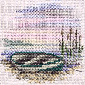 Cross stitch kit Minuets - Rowing Boat  - Derwentwater Designs