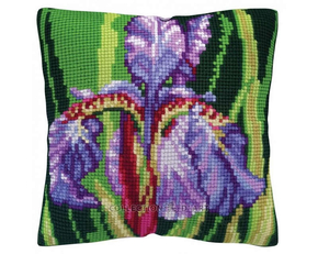 Cushion cross stitch kit Iris - Collection d'Art