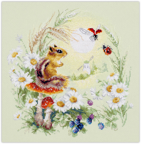 Cross stitch kit Meadow Stories - Chipmunk - Magic Needle