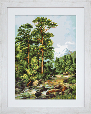 Cross Stitch Kit Mountain River - Luca-S