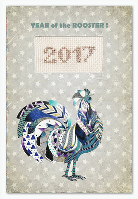 Borduurpakket Year of the Rooster - Luca-S