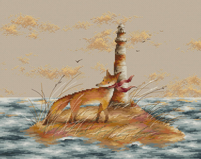 Cross stitch kit Fox on Island  - Luca-S