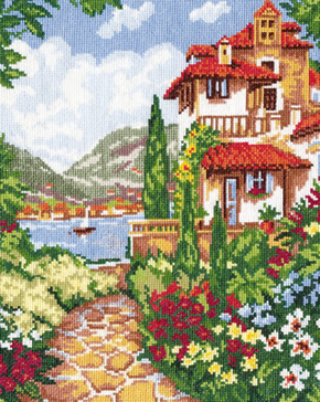 Cross stitch kit Villa by the sea - Magic Needle