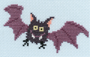 Cross stitch kit Kate Hadfield - Spooky - Bat - Bothy Threads