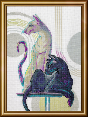 Cross stitch kit Mystical Cats - RIOLIS