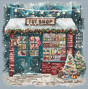 Borduurpatroon Christmas Shop - Leti Stitch