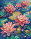 Cross stitch kit Water Lily - Leti Stitch