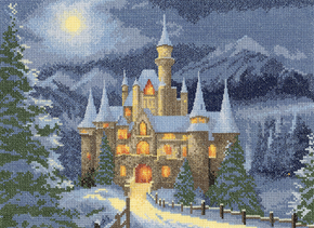 Cross stitch kit Christmas Fairytale Castle - Heritage Crafts