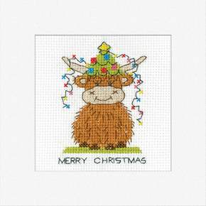 Borduurpakket Highland Card - Christmas Lights - Heritage Crafts