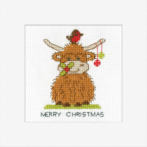 Cross stitch kit Highland Card - Baubles - Heritage Crafts