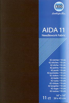 Fabric Aida 11 count - Black - RTO