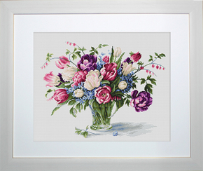 Cross Stitch Kit Tulips - Luca-S