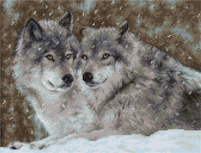 Borduurpakket Two Wolves - Luca-S