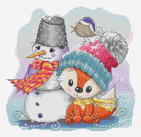 Cross stitch kit The Fox & Friends  - Luca-S