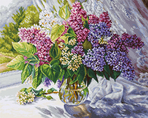 Borduurpakket Lilac Bouquet - Luca-S