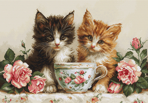 Cross stitch kit Two Kitens - Luca-S