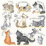 Cross stitch kit Kate Garrett - Meow! - Bothy Threads