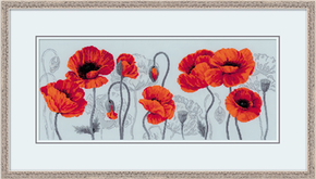 Cross Stitch Kit Scarlet Poppies - RIOLIS