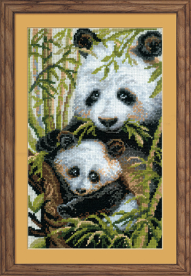 Cross Stitch Kit Panda with Young - RIOLIS