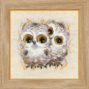 Cross stitch kit Little Owls - RIOLIS