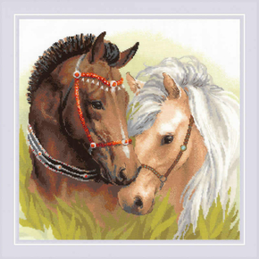 Cross stitch kit Pair of Horses  - RIOLIS