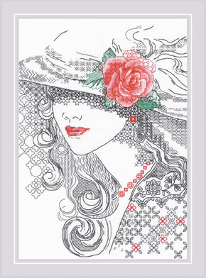 Cross stitch kit Mysterious Rose - RIOLIS