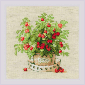 Cross stitch kit Tomatoes in a Pot - RIOLIS