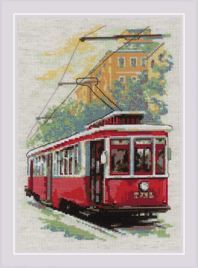 Cross stitch kit Old Tram - RIOLIS