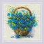 Borduurpakket Forget Me Nots in a Basket - RIOLIS