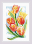 Cross stitch kit Spring Glow - Tulips - RIOLIS