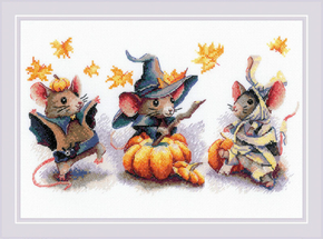 Cross stitch kit Spooky Mouse Trio - RIOLIS