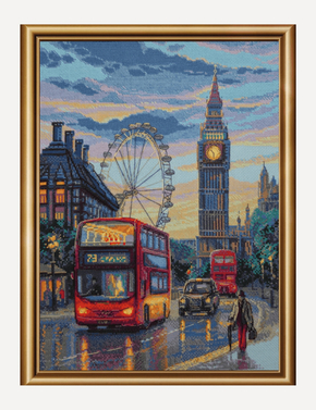 Cross stitch kit Rainy London - Aine