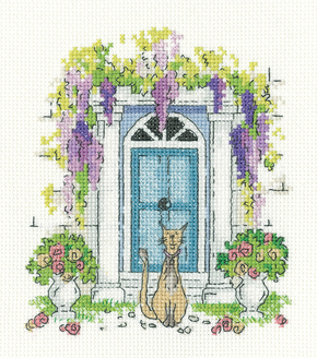 Borduurpakket Wisteria and Whiskers - Heritage Crafts